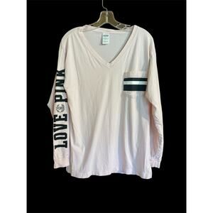 Victoria’s Secret Pink Women's Small Oversized Long Sleeve T-SHIRT